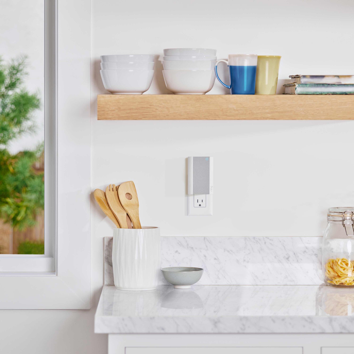 Chime Pro - Chime Pro plugged into a kitchen outlet.